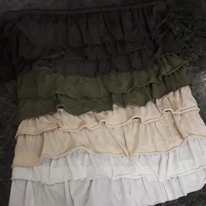 Boutique ruffle tube top